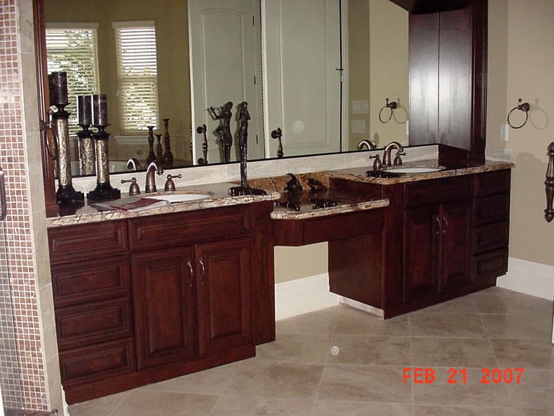Custom bathroom vanities built by AV's Cabinets — project photo 1