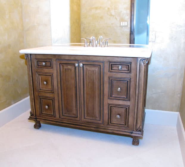 Custom bathroom vanities built by AV's Cabinets — project photo 1