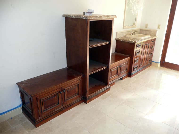 Custom bathroom vanities built by AV's Cabinets — project photo 1